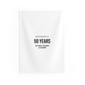 50th Birthday Tapestry — "Authentic 50 Years of Not Giving a Damn" Minimal Wall Decor