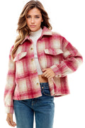 Vibrant Aura Pink Plaid Pocket