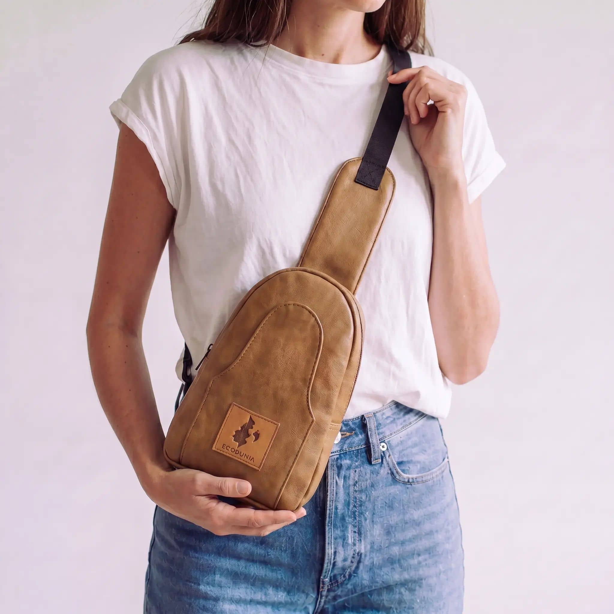 Small Vegan Leather Crossbody Sling Bag | Buru